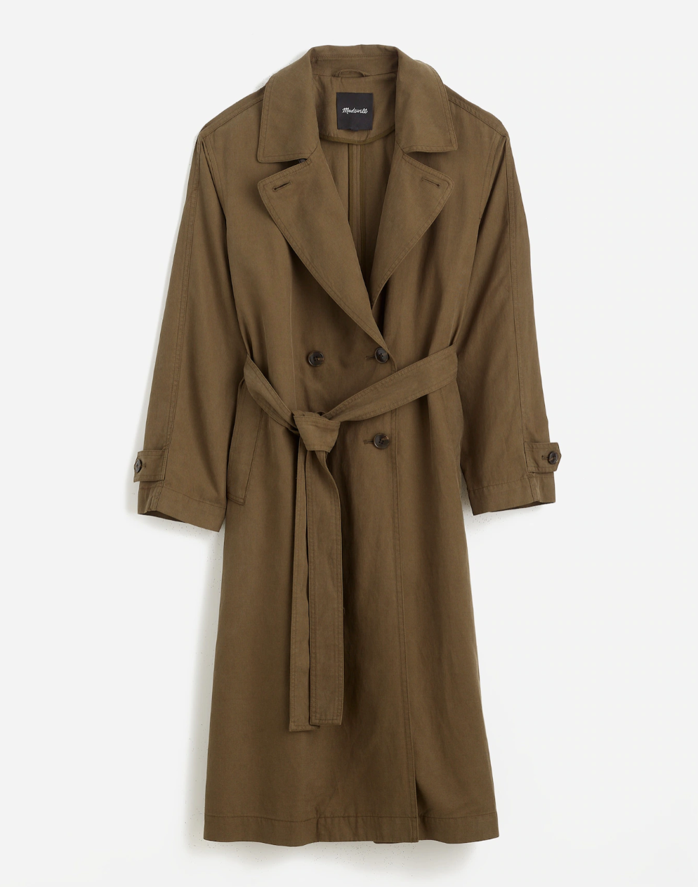 Madewell Belted Trench Coat in Drapery Twill