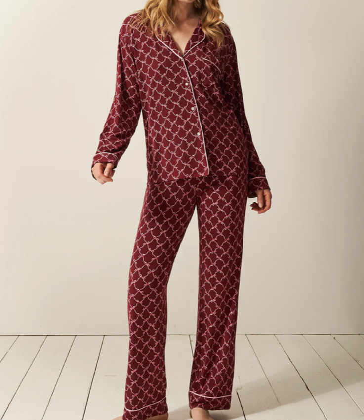 Stripe and Stare Long Pajama Set