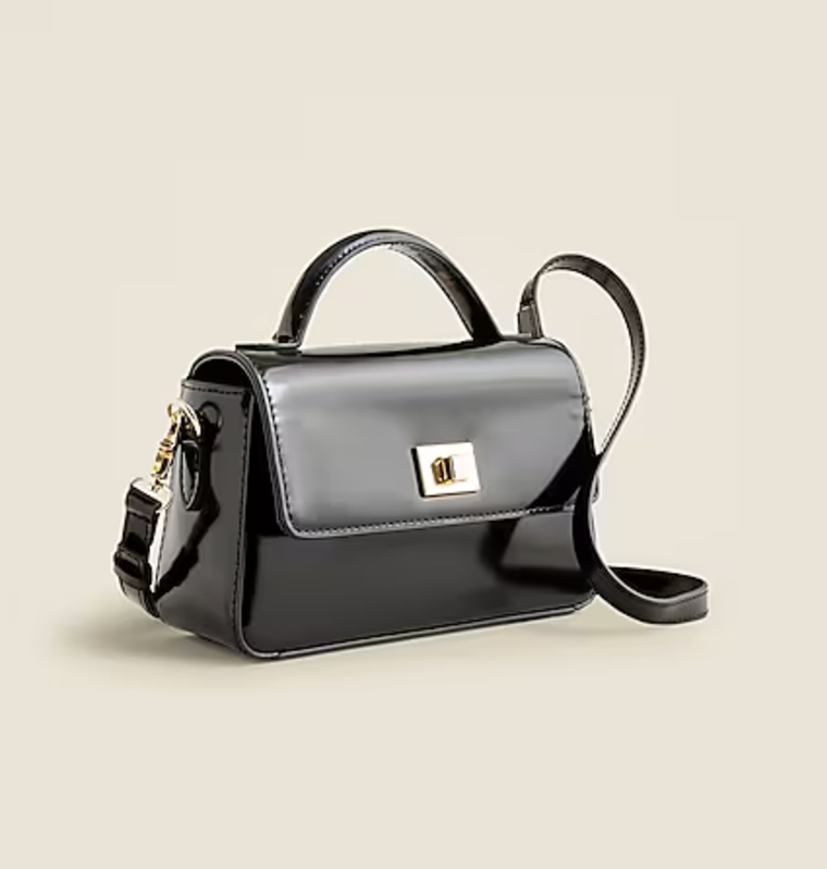 J. Crew Small Edie Top-Handle Bag in Italian Leather 