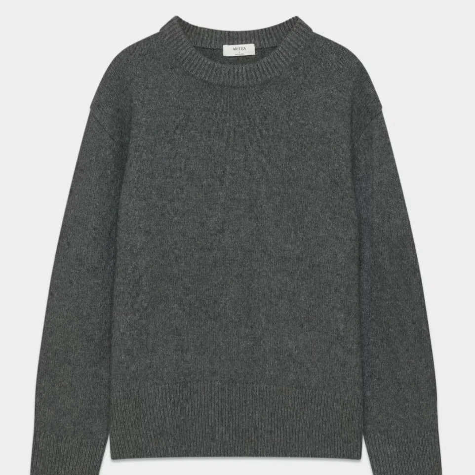 Aritzia Plush Cashmere Oversized Crew Sweater 