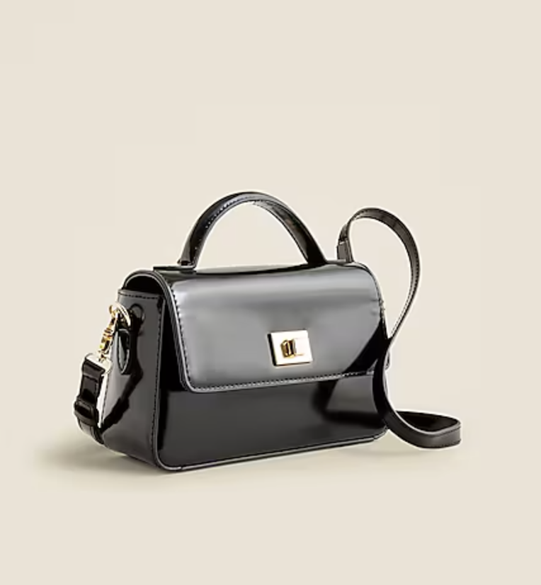 J. Crew Small Edie Top-Handle Bag in Italian Leather
