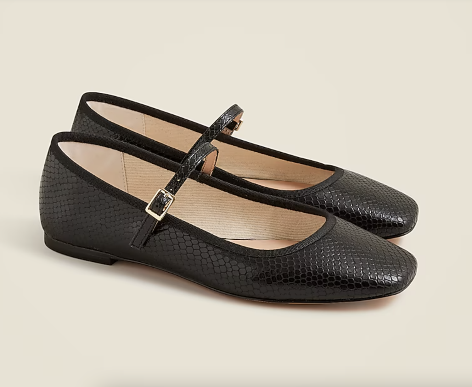 J Crew Quinn Square-Toe Mary Jane Flats