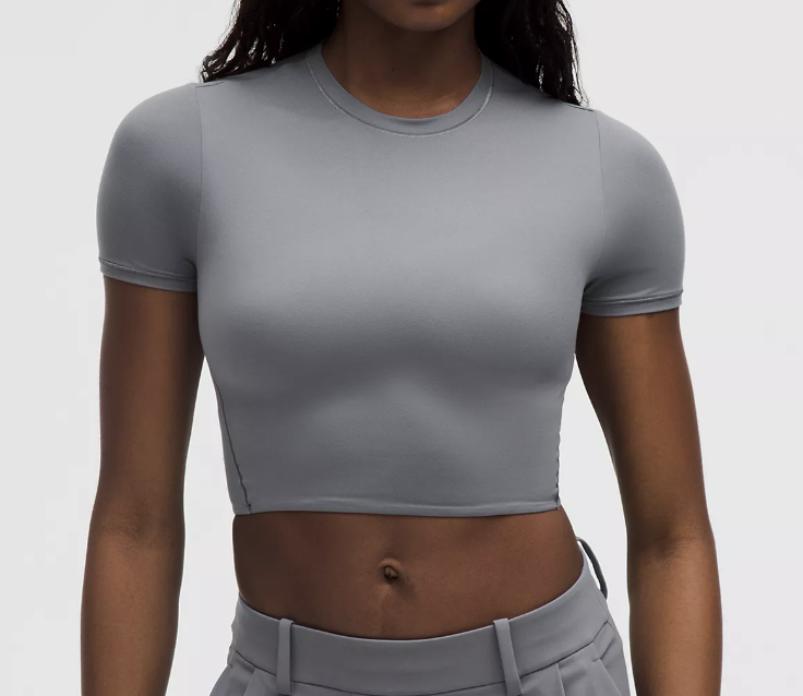 Lululemon Wundermost Ultra-Soft Nulu Crewneck Cropped T-Shirt