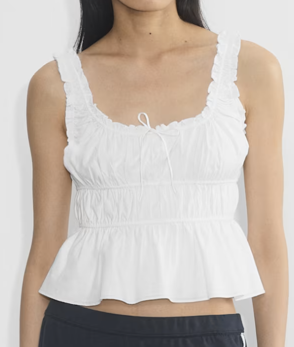 Aritzia Helena Poplin Top (Size XS in White)