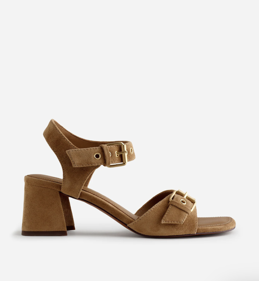 Madewell The Neeka Ankle-Strap Heeled Sandal 
