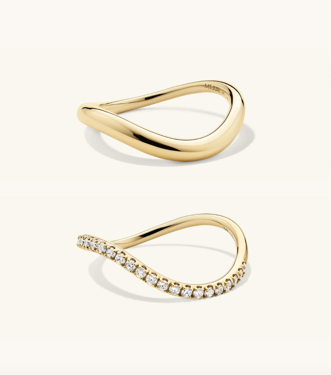 Mejuri Dome Figure Ring Pave Diamond Set