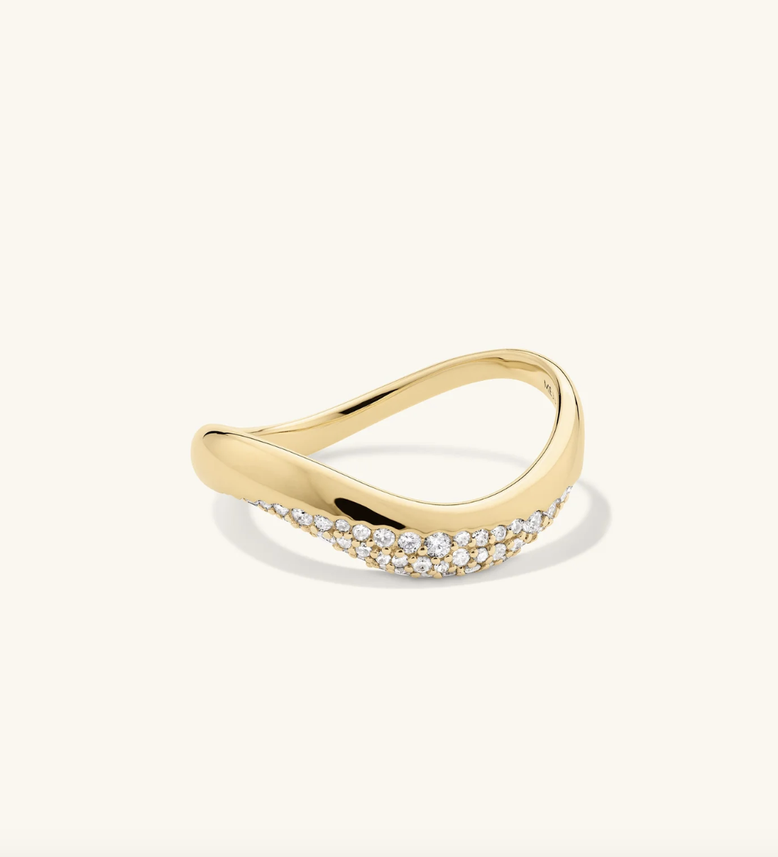 Mejuri Dome Rigure Diamond Dipped Ring