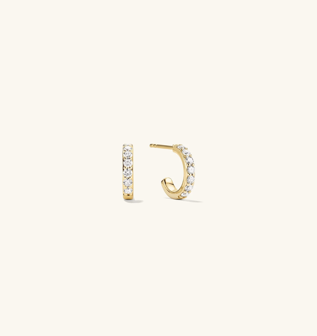Mejuri Lab Grown Diamond Prong Hoops