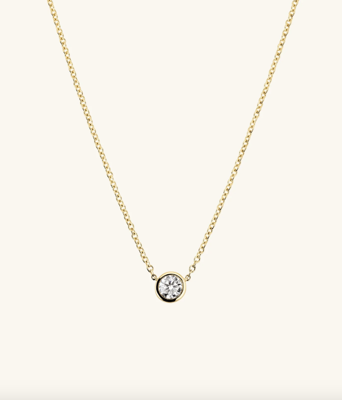 Mejuri Bezel Lab Grown Diamond Necklace 0.5 Ct