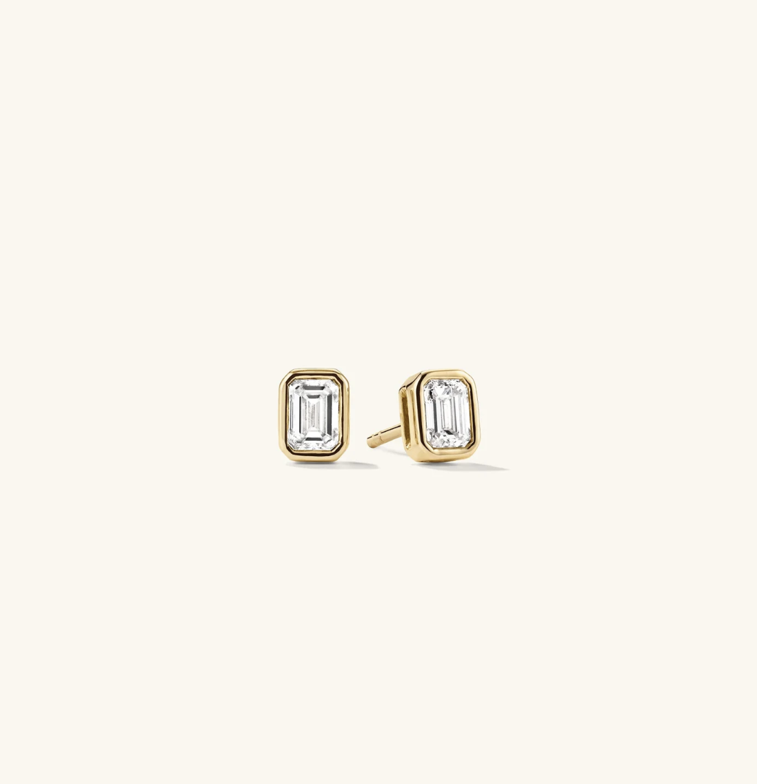 Mejuri Lab Grown Diamond Emerald Cut Studs