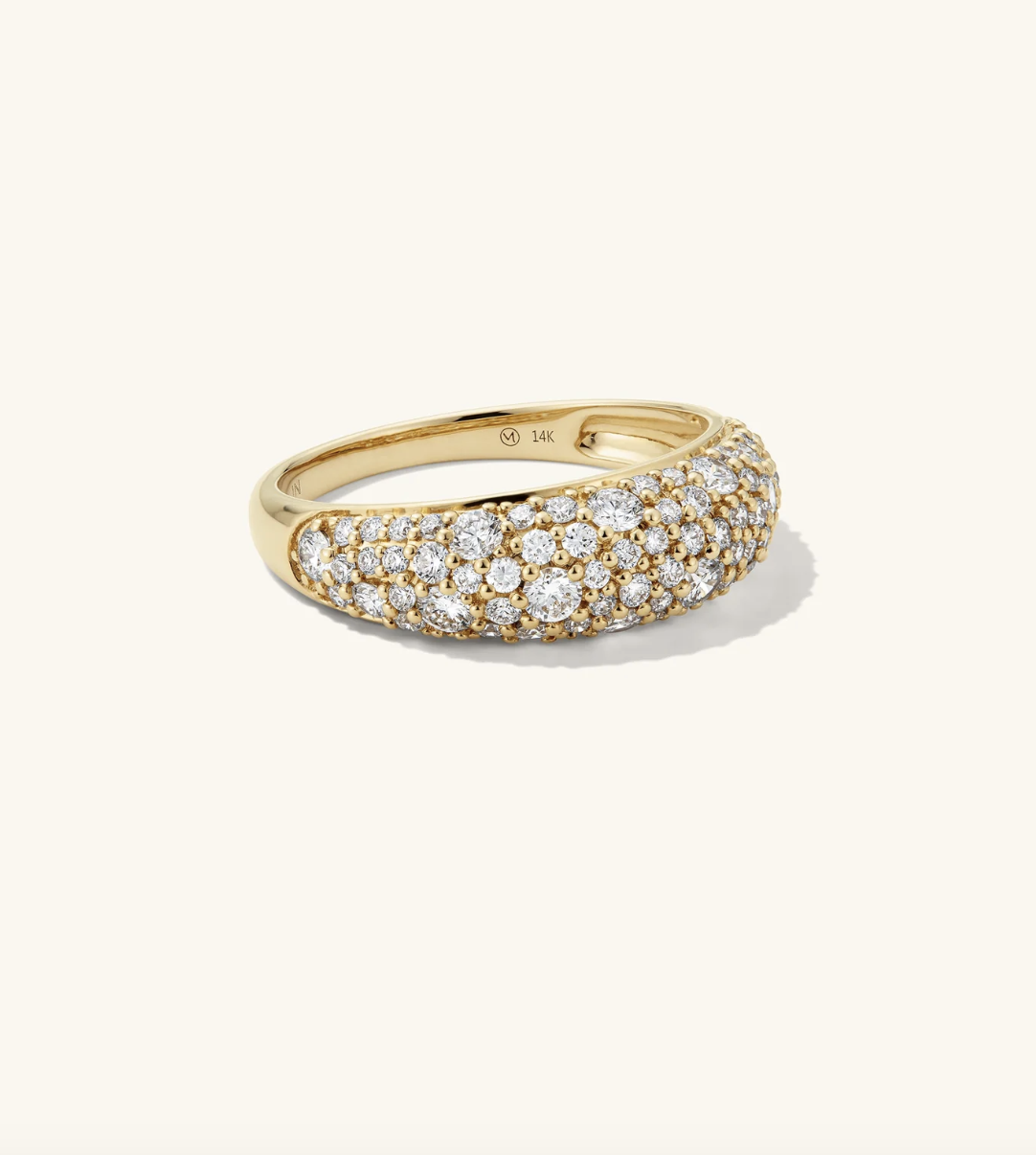 Mejuri Dome Pave Lab Grown Diamond Ring 