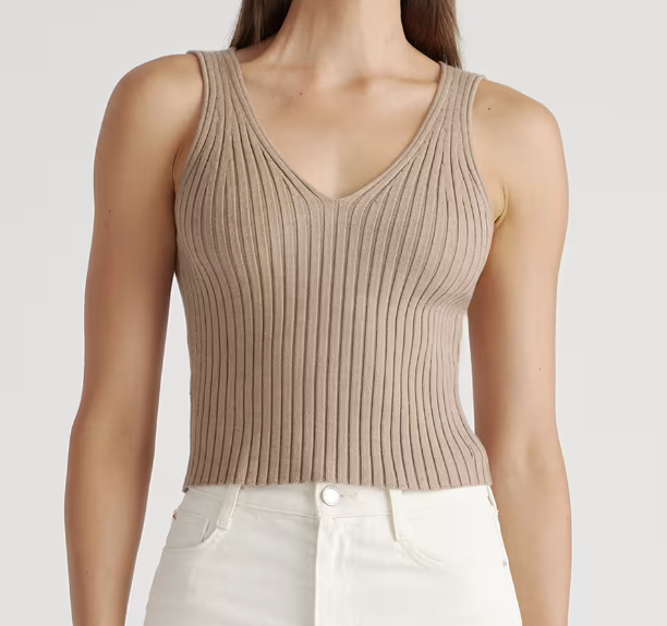 Quince Eco-Knit Cropped Sweater Tank 