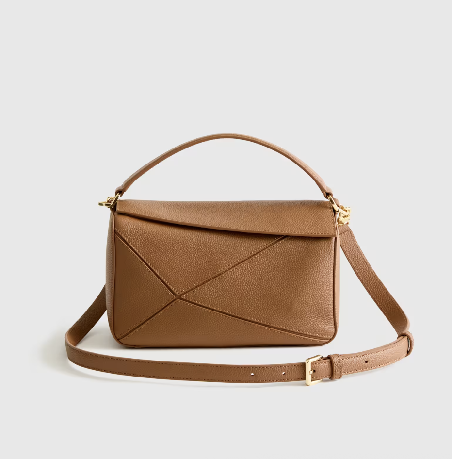Quince Italian Leather Patchwork Crossbody