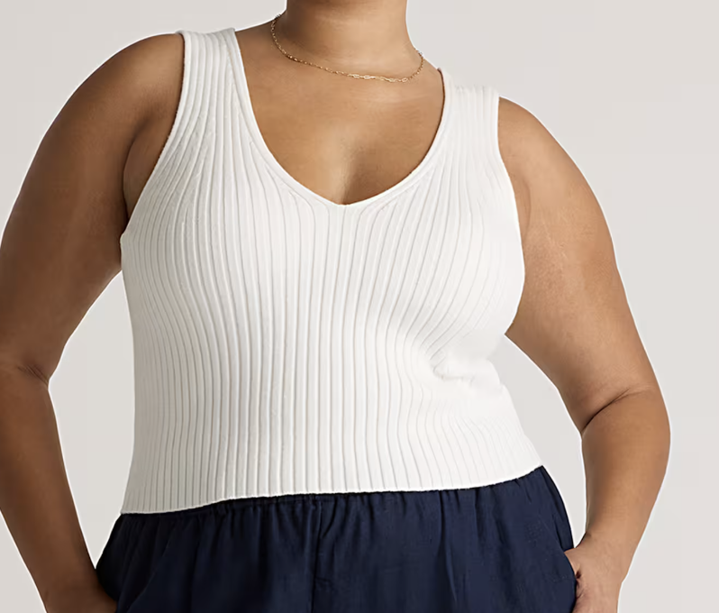 Quince Eco-Knit Cropped Sweater Tank 