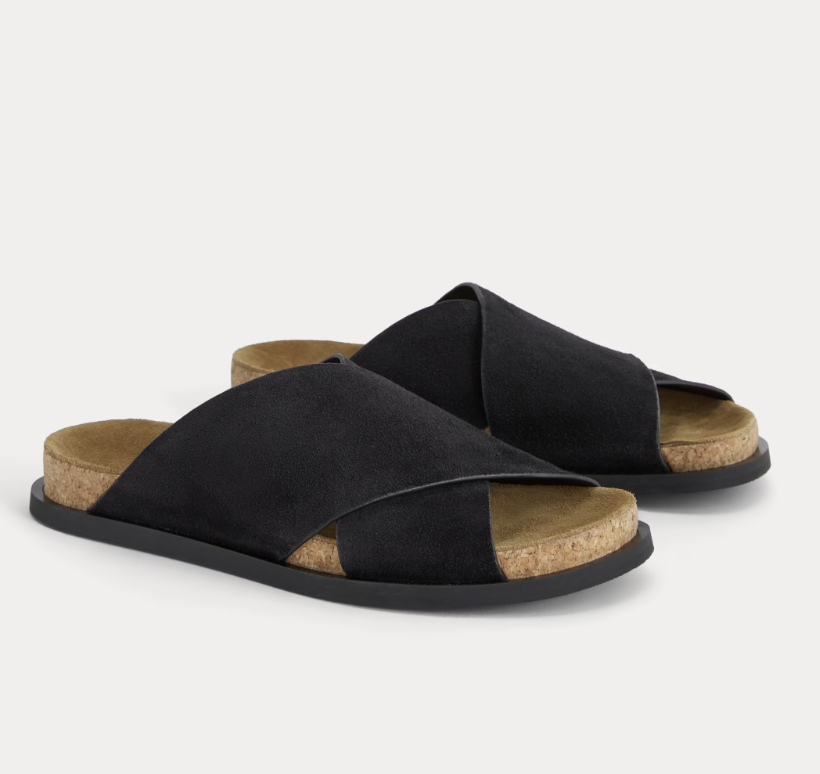 Everlane The Suede Crossover Sandal