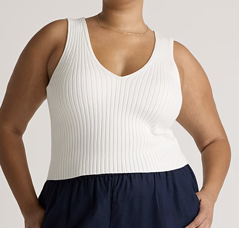Quince Eco-Knit Cropped Sweater Tank