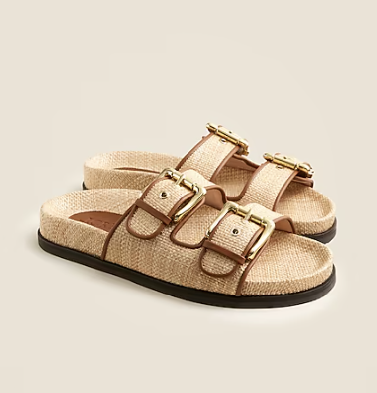 J Crew New Colbie Wide - Strap Buckle Sandal