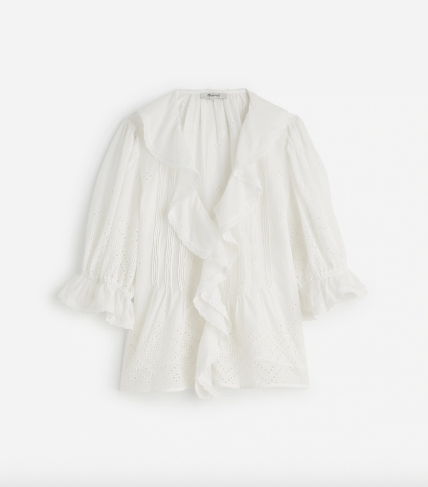Madewell Ruffled Puff-Sleeve Top