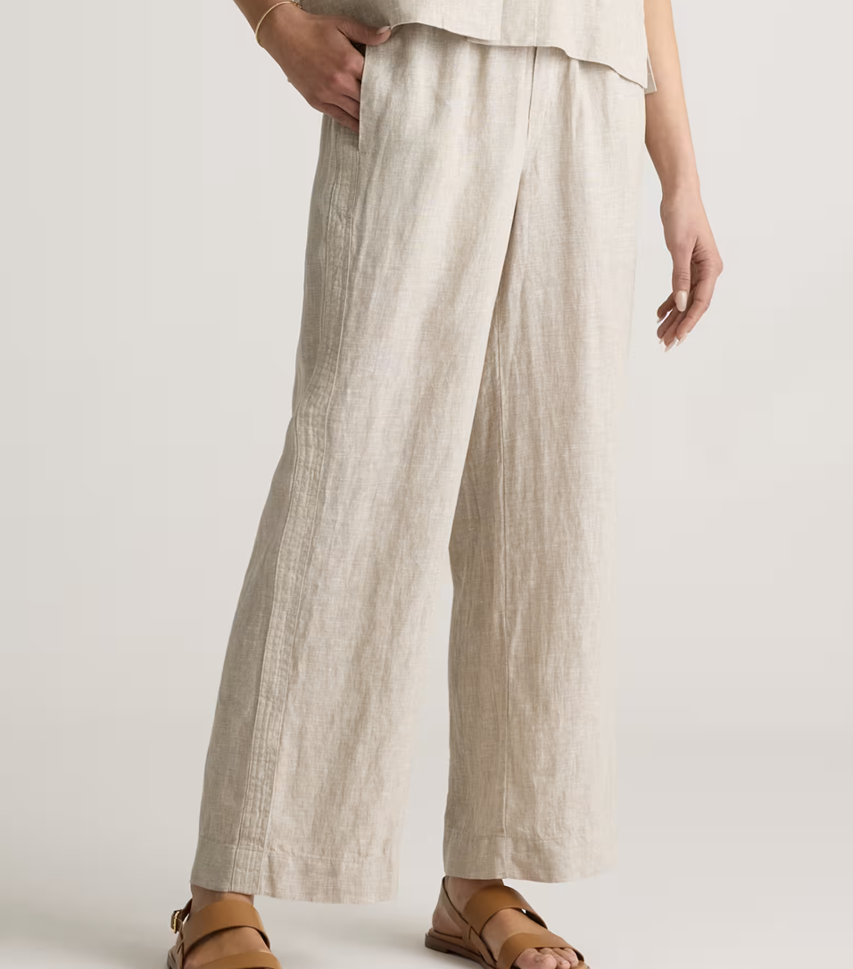 Quince 100% European Wide Leg Linen Pants