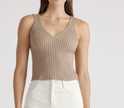Quince Eco-Knit Cropped Sweater Tank 