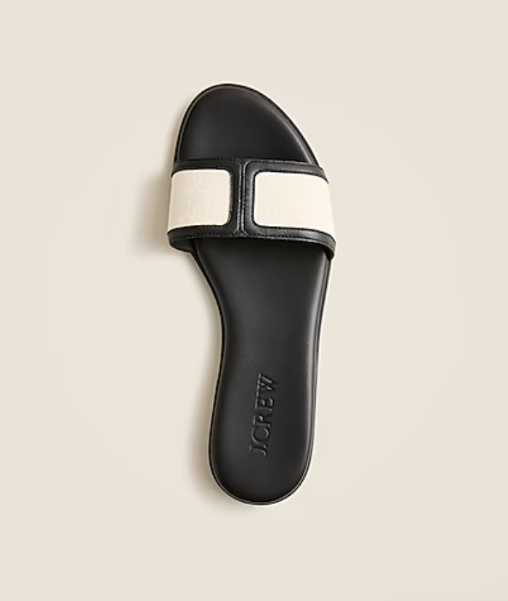 J. Crew Georgina Sandals in canvas and leather 