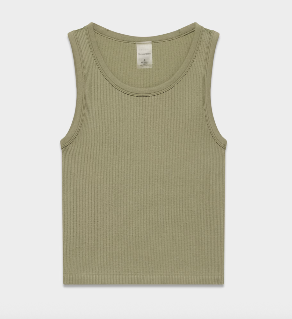 Aritzia Rib Seamless Crew Tank 