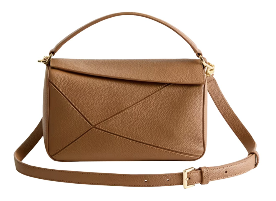 Quince Italian Leather Patchwork Crossbody 