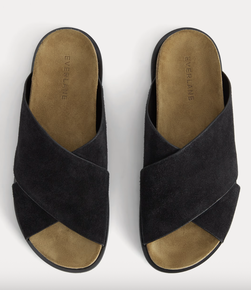 Everlane The Suede Crossover Sandal