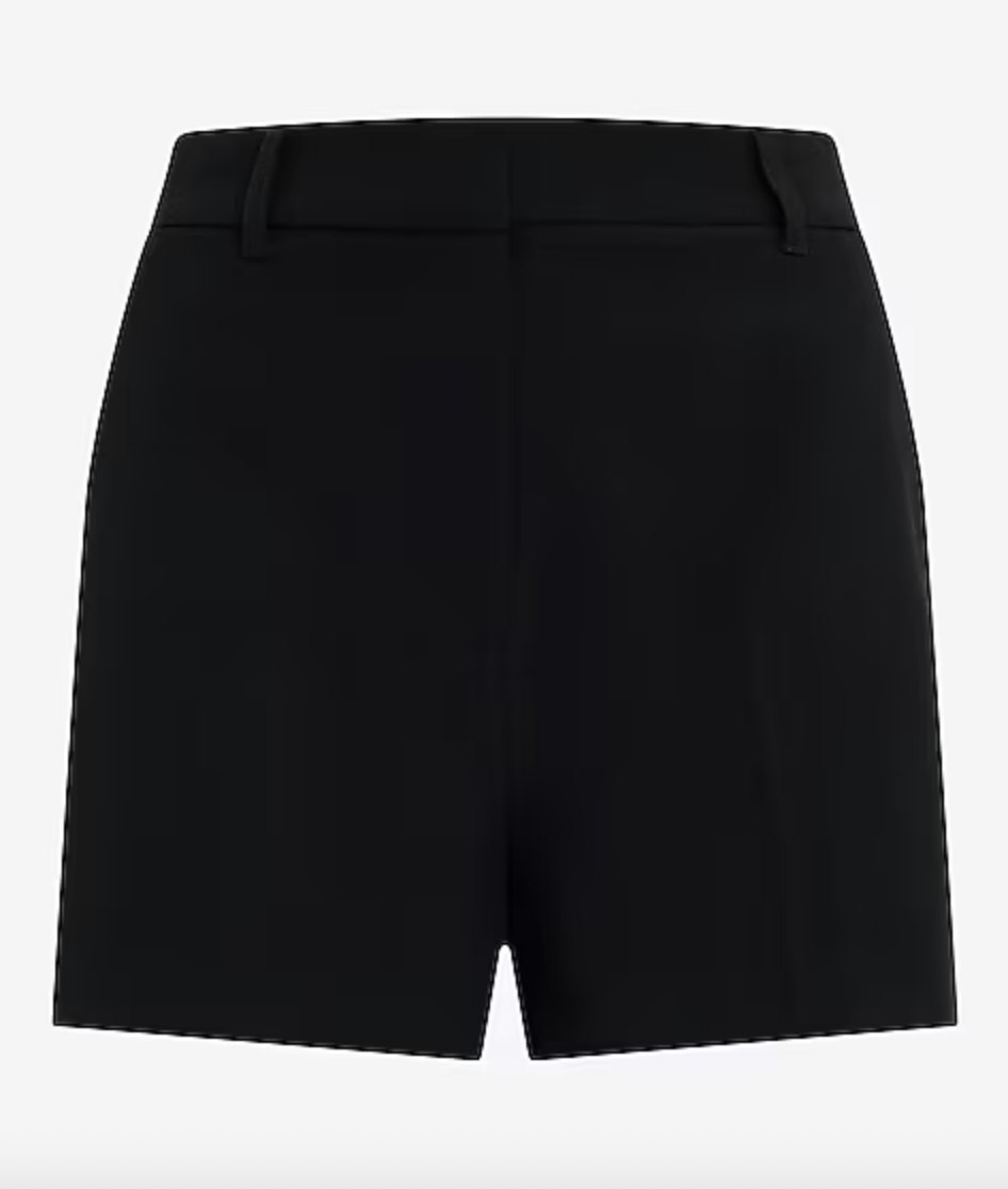Express Editor Studio Stretch Twill High Waisted Tailored Shorts 