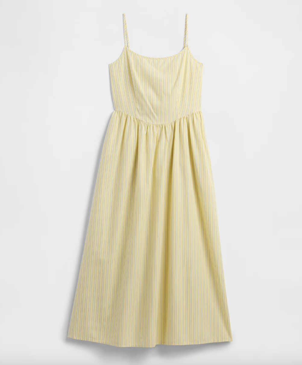Gap Factory Print Scoopneck Midi Dress
