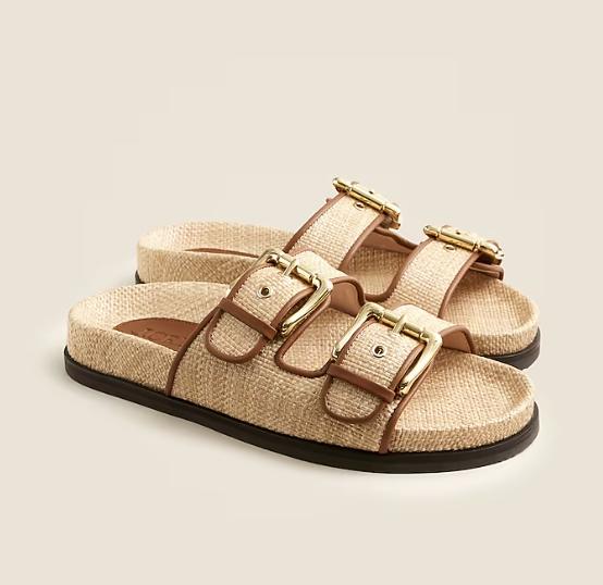 J. Crew New Colbie Wide-Strap Buckle Sandals