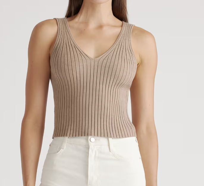 Quince Eco-Knit Cropped Sweater Tank