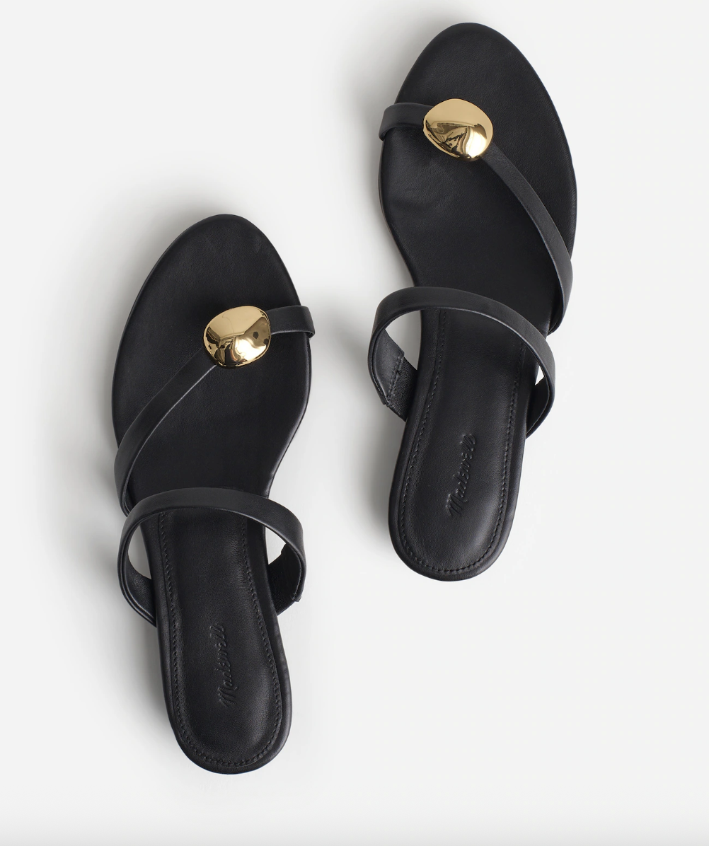 Madewell The Mila Organic Hardware Thong Slide Sandal 