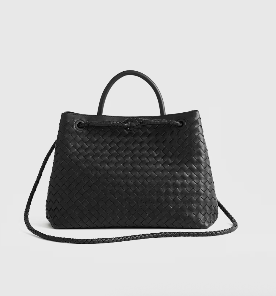 Qunice Italian Leather Handwoven Satchel 