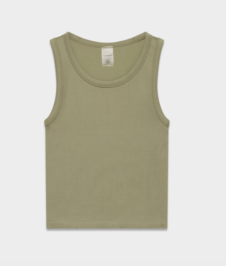 Aritzia Rib Seamless Crew Tank 