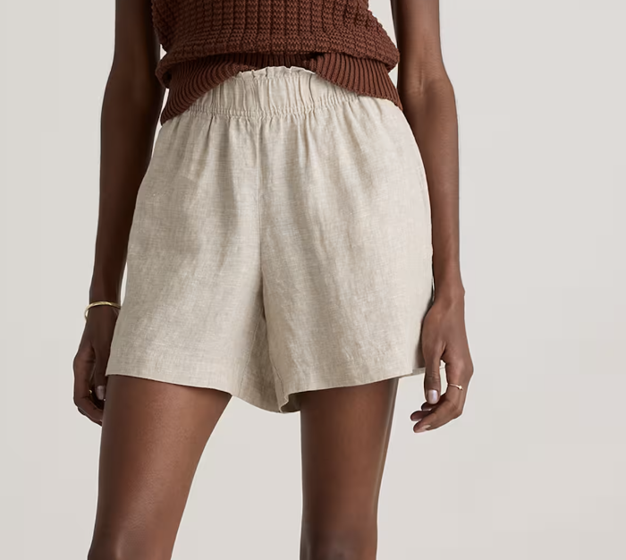 Quince 100% European Linen High Waisted Short