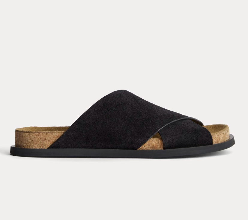 Everlane The Suede Crossover Sandal