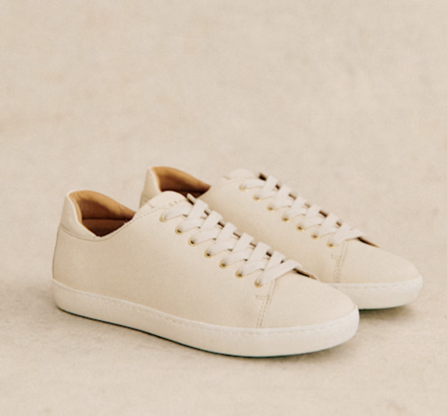 Sezane Jack Trainers (Smooth Ecru)