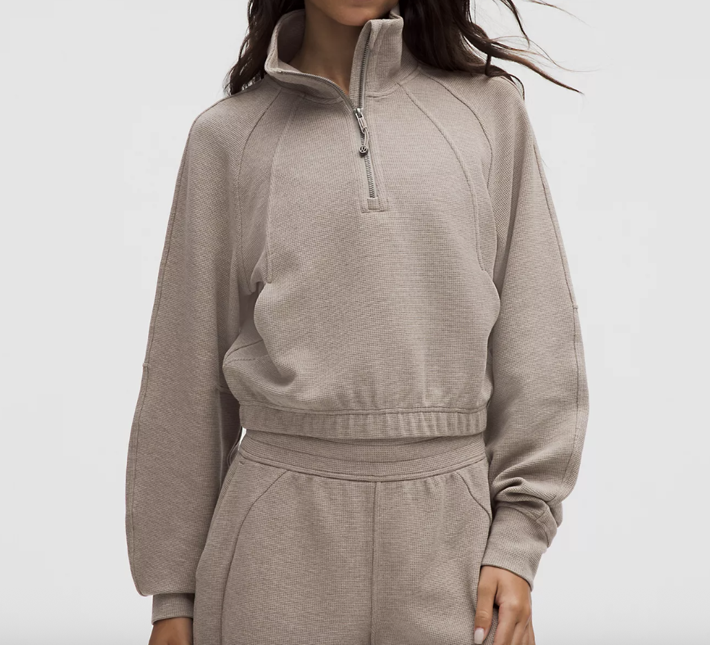 Lululemon Scuba Cropped Funnel-Neck Half-Zip *Waffle