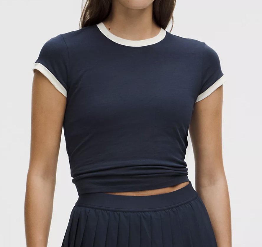 Lululemon Organic Cotton Ringer Baby Tee 