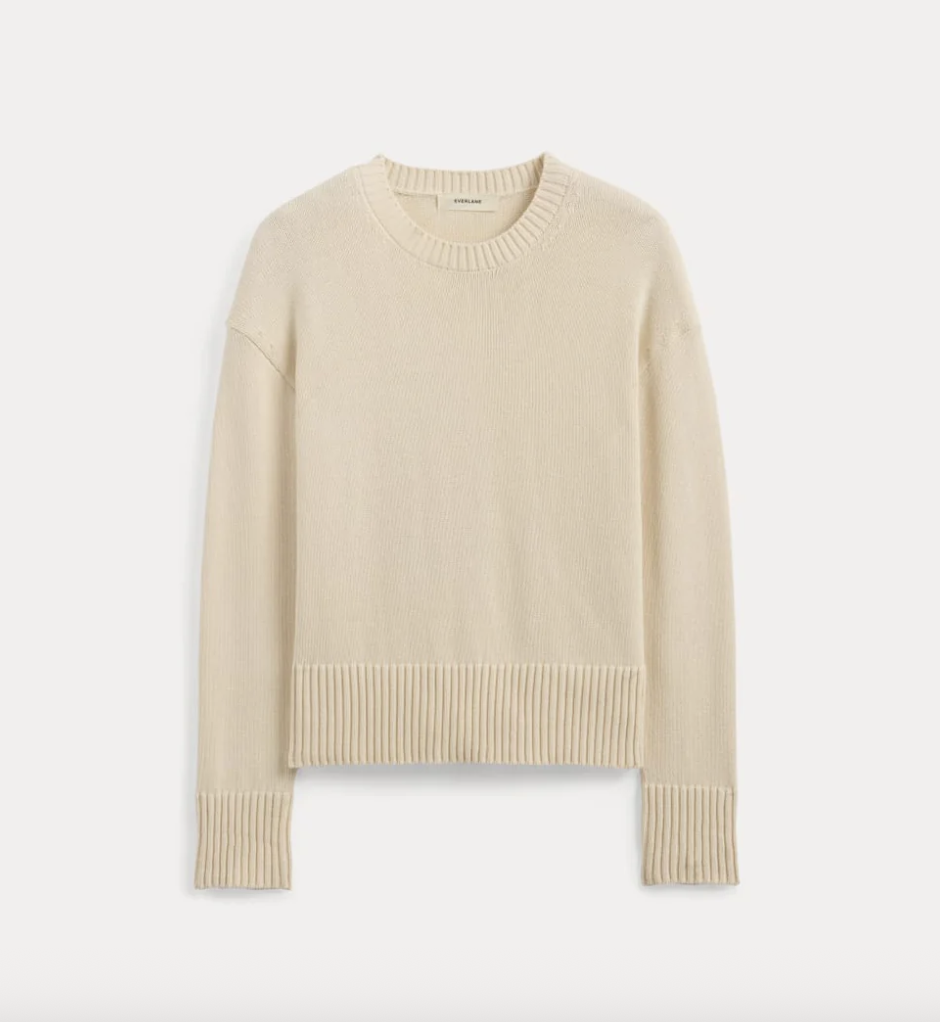 Everlane The Boxy Sweater in Everyday Cotton 