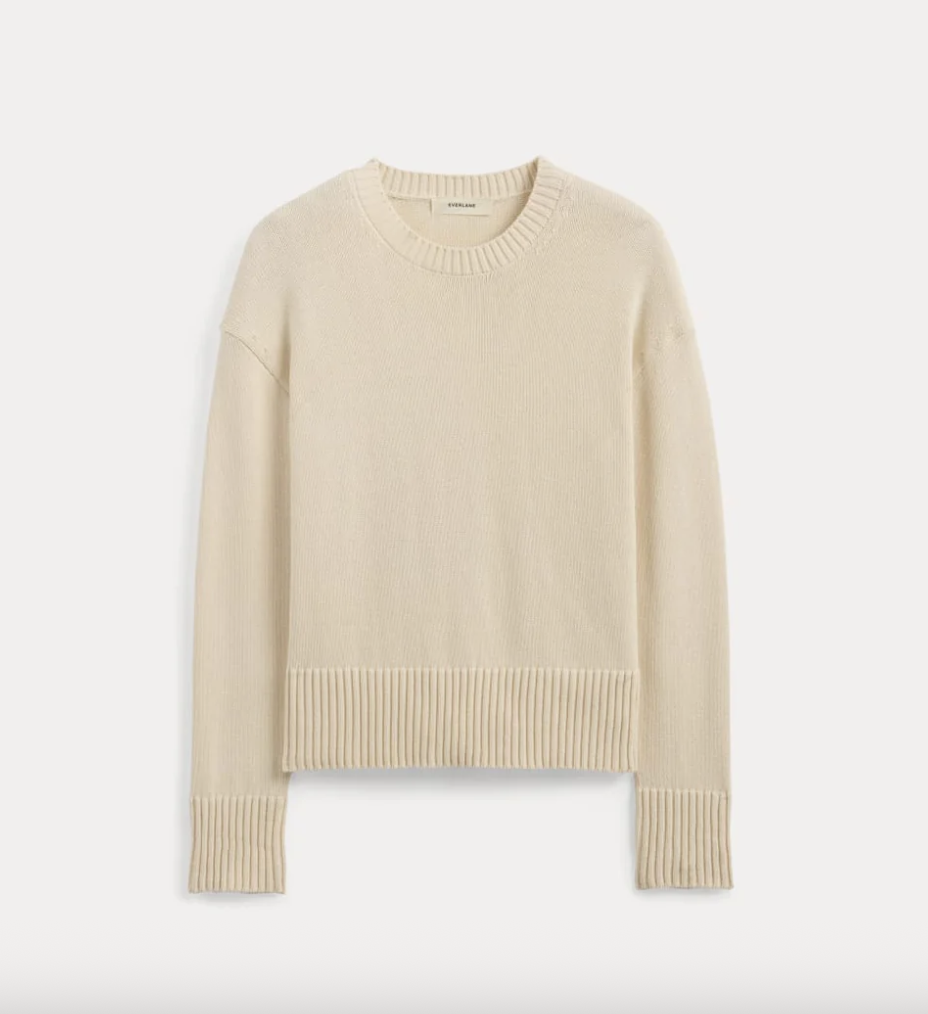 Everlane The Boxy Sweater in Everyday Cotton