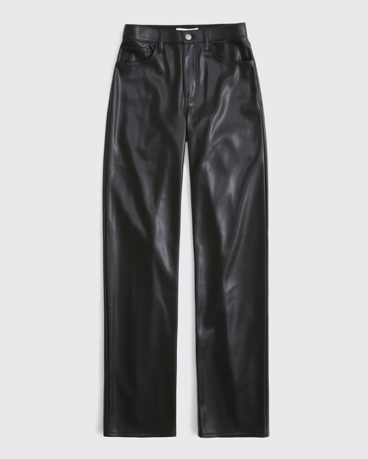 Abercrombie High Rise 90s Relaxed Vegan Suede Pant 