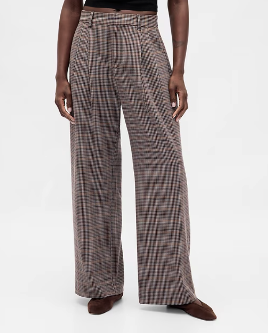 Gap 365 High Rise Brushed Twill Pleated Trousers