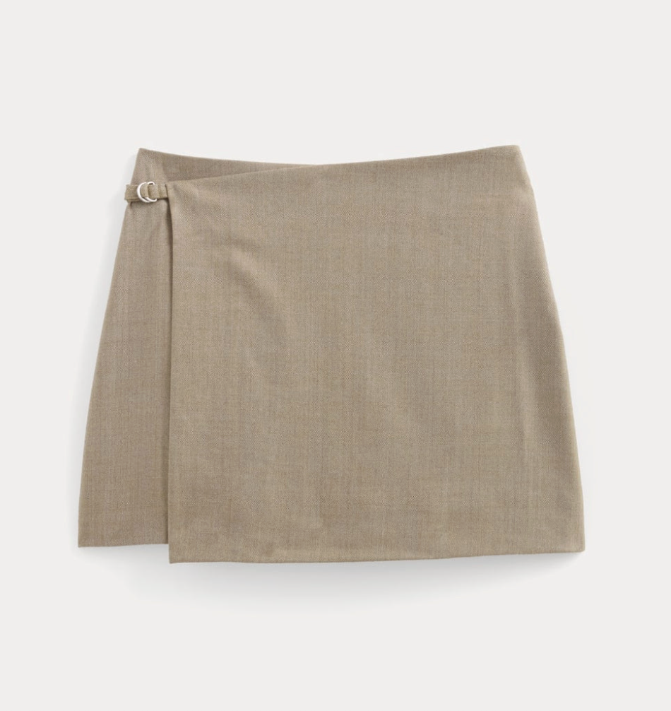 Everlane Wrap Mini Skort in Tailor Twill