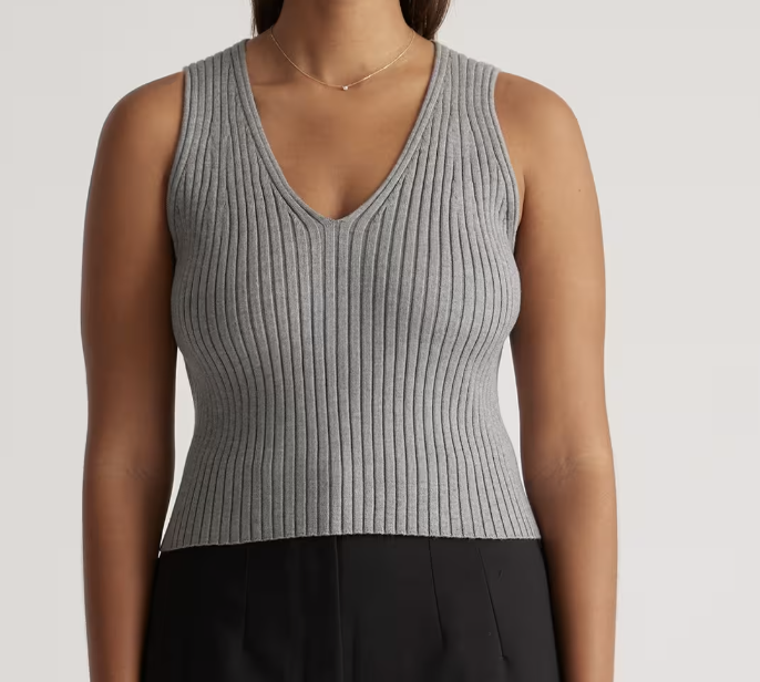 Quince Eco Knit Cropped Sweater Tank