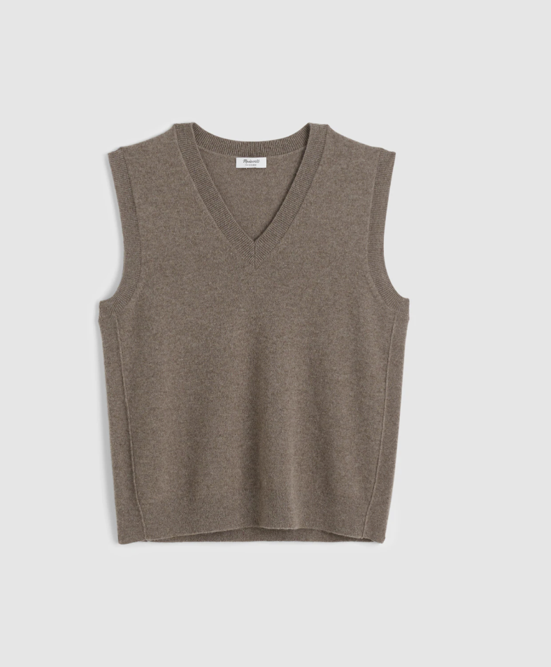 Madewell Cashmere V-Neck Sweater Vest