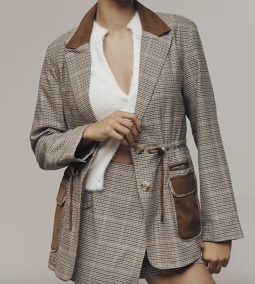 Anthropologie Maeve Cinch-Waist Blazer