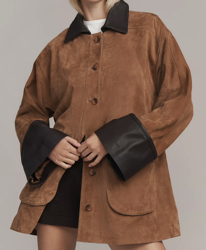 Anthropologie Pilcro Adelaide Suede Barn Jacket 