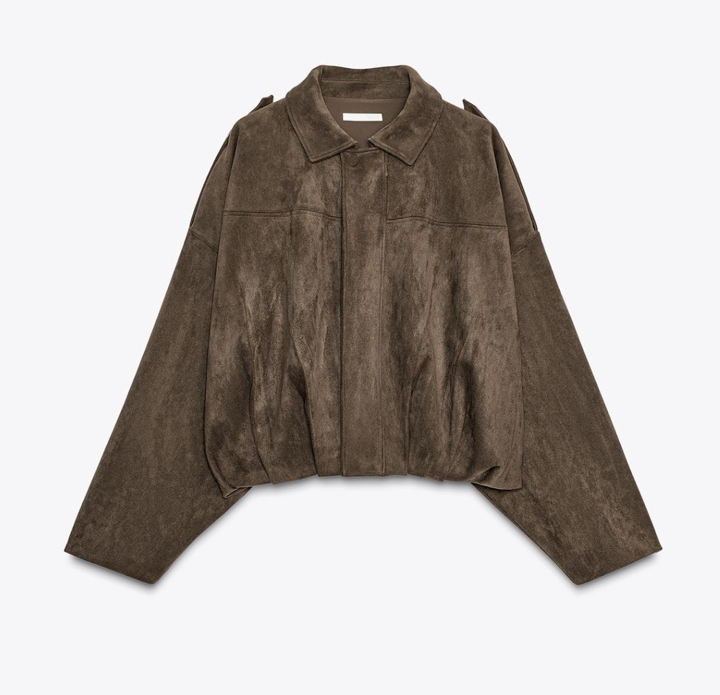 SUEDE EFFECT BOMBER JACKET
